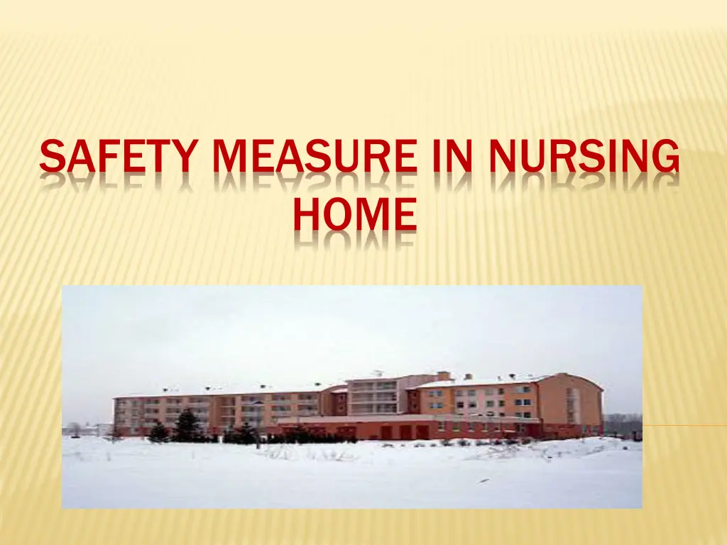 safety measure in nursing home n.w