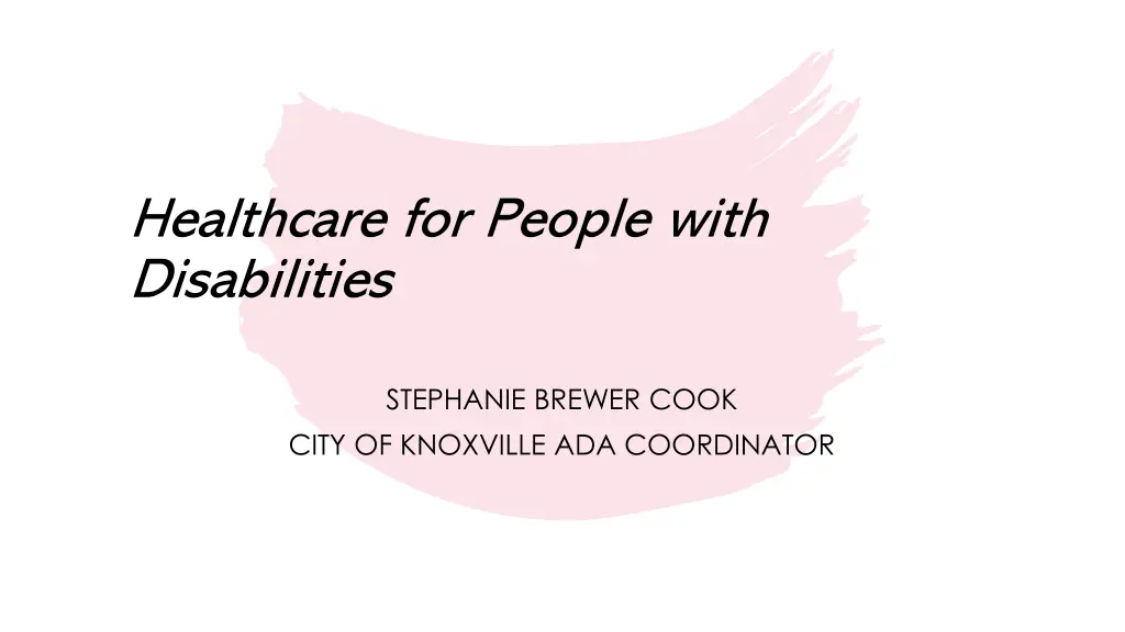 healthcare for people with disabilities n.w