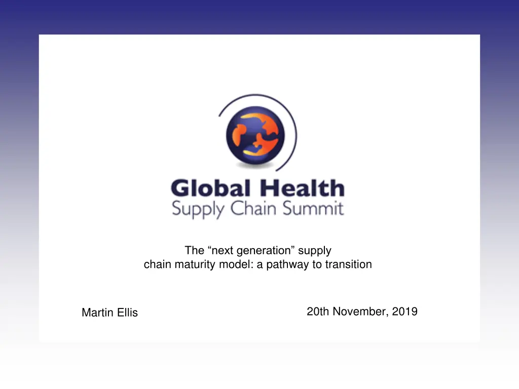 the next generation supply chain maturity model n.w