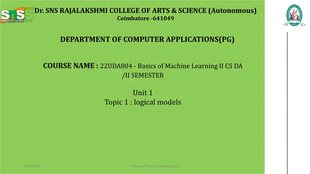 dr sns rajalakshmi college of arts science n.w