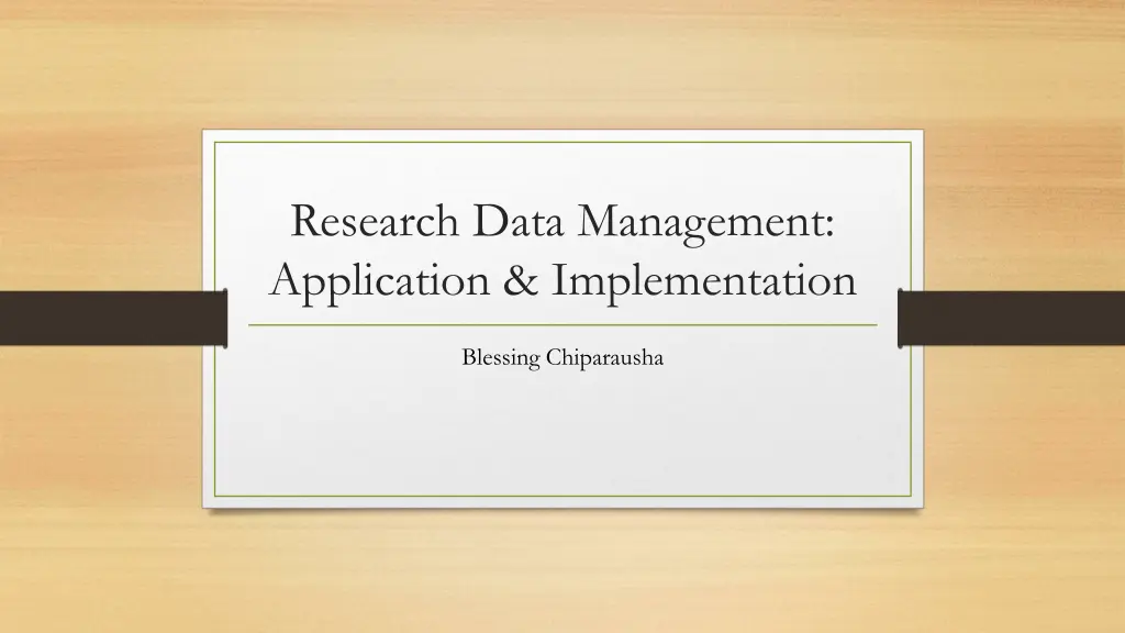 research data management application n.w