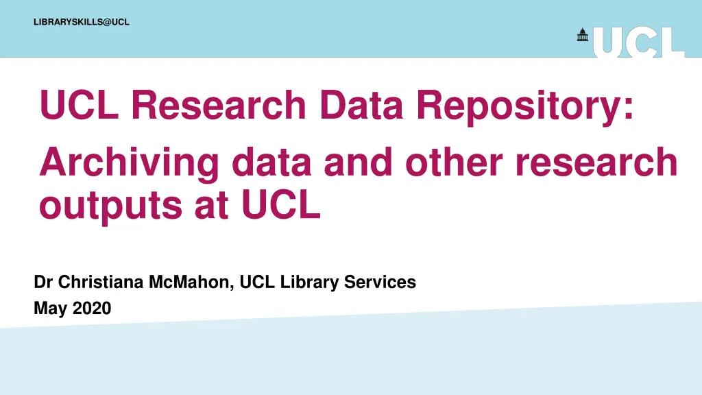 libraryskills@ucl n.w