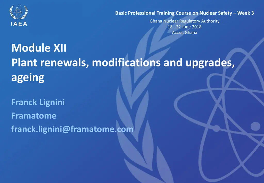 basic professional training course on nuclear n.w