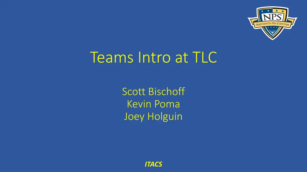 teams intro at tlc n.w