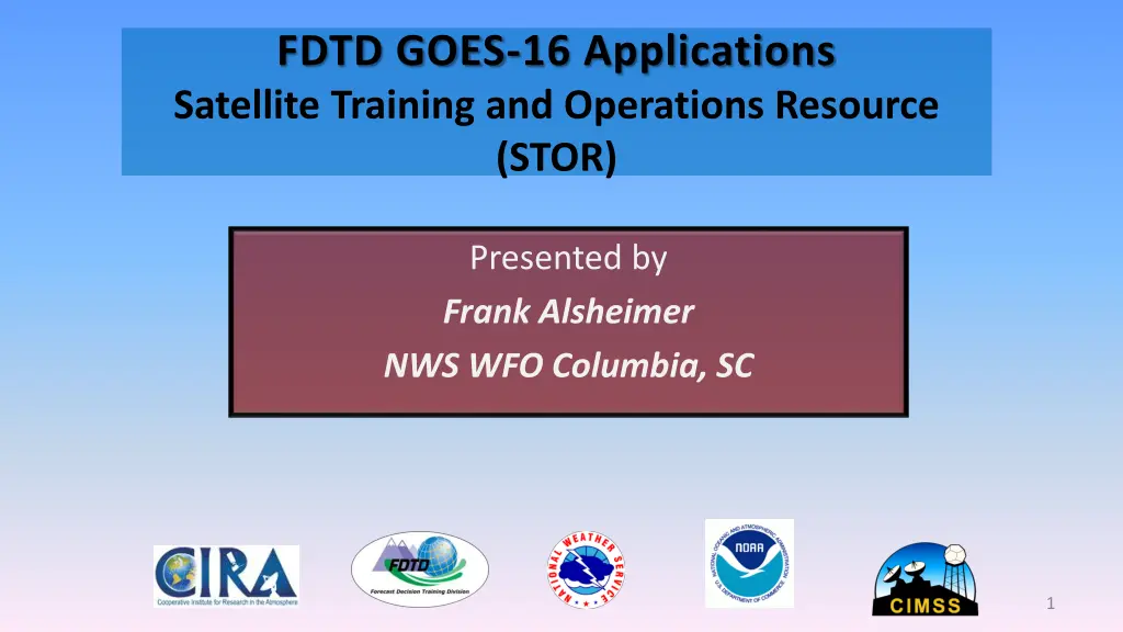 fdtd goes 16 applications satellite training n.w