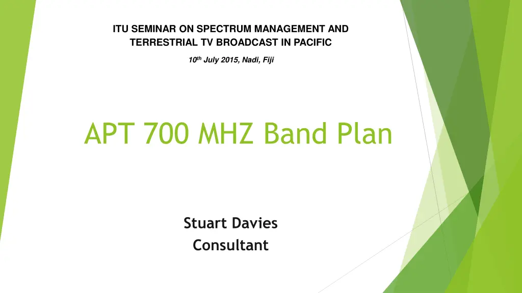 itu seminar on spectrum management n.w