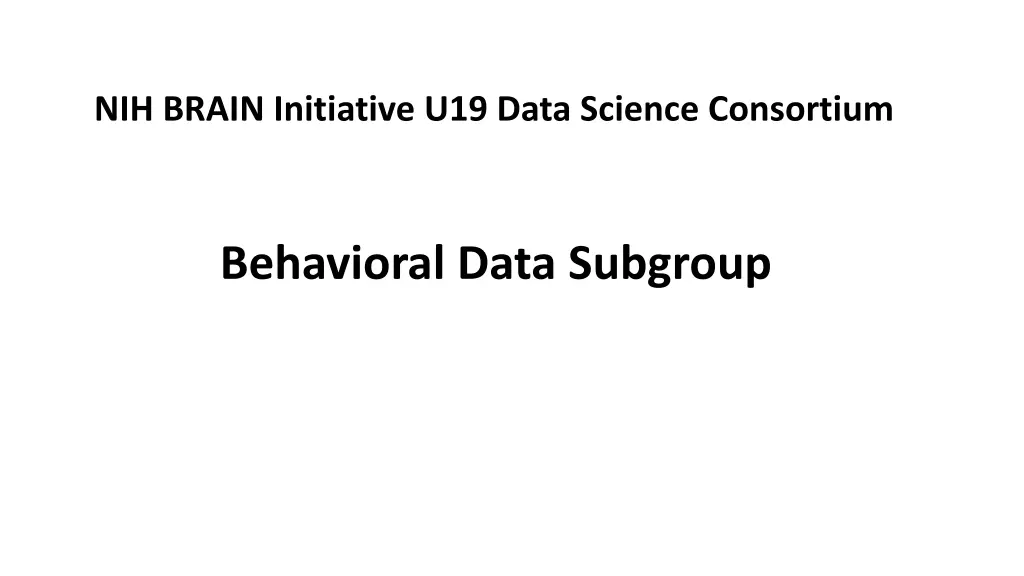 nih brain initiative u19 data science consortium n.w