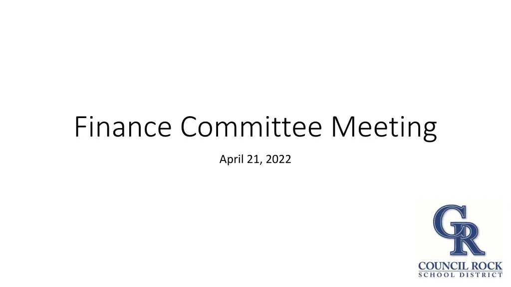 finance committee meeting n.w