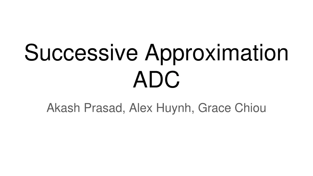 successive approximation adc n.w