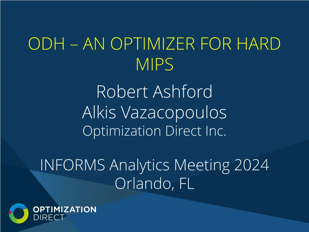 odh an optimizer for hard mips n.w