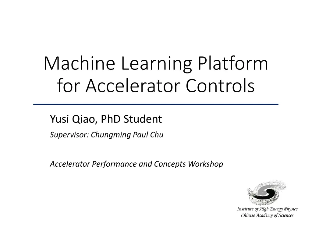 machine learning platform for accelerator controls n.w