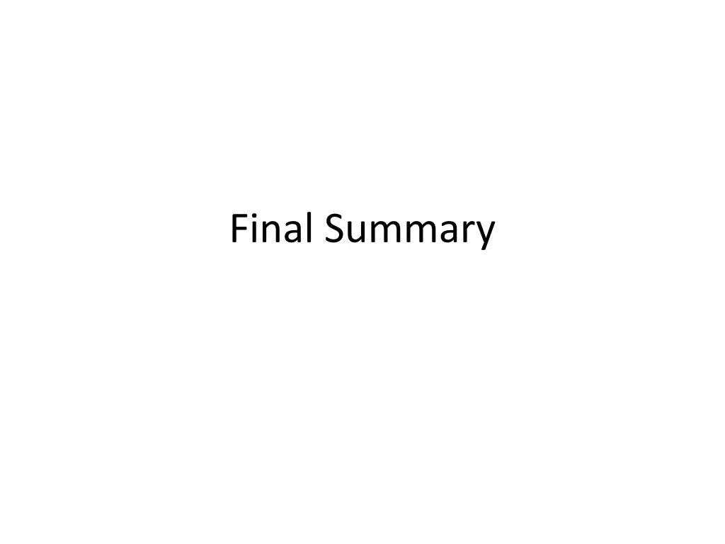 final summary n.w