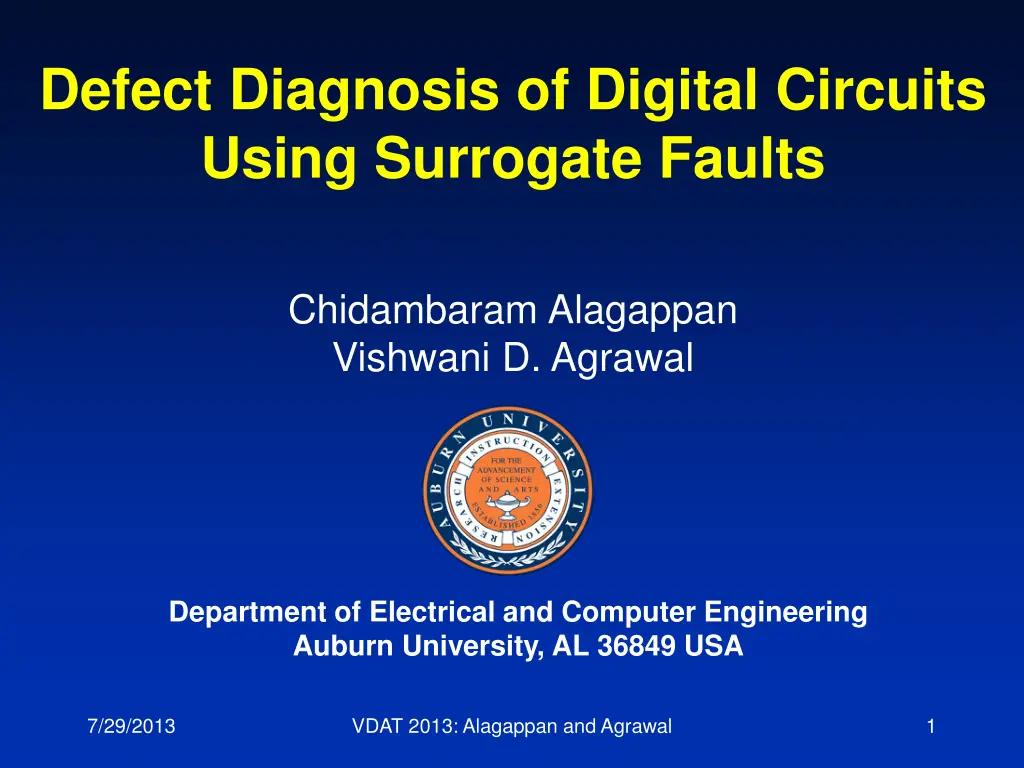 defect diagnosis of digital circuits using n.w