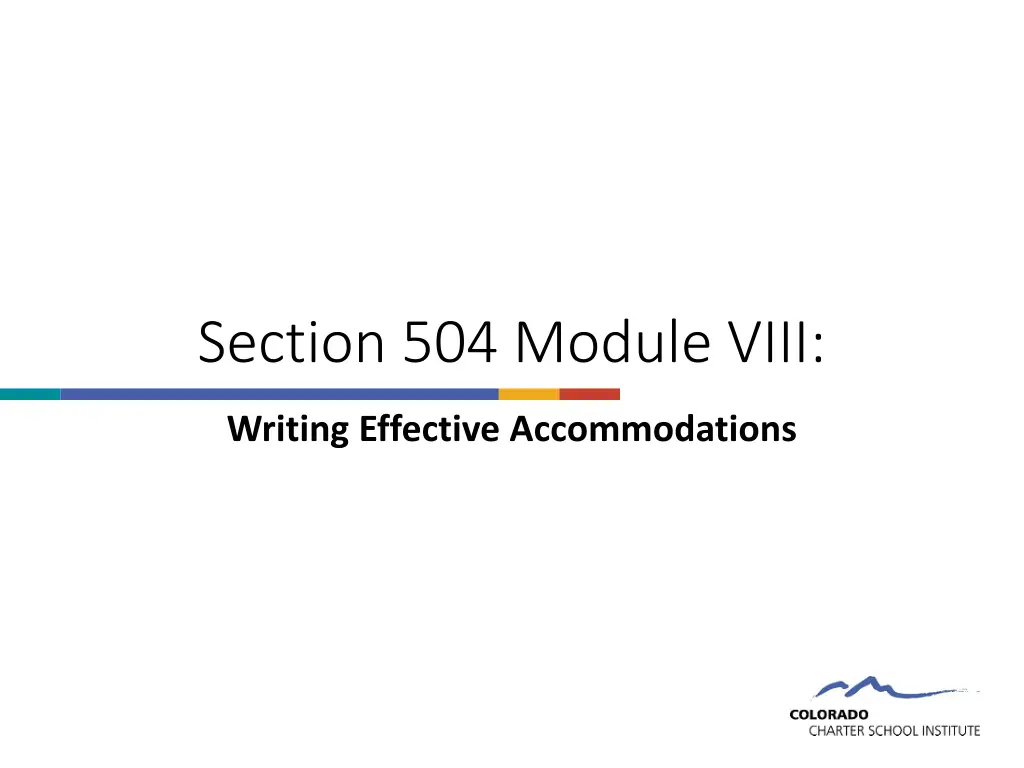 section 504 module viii n.w