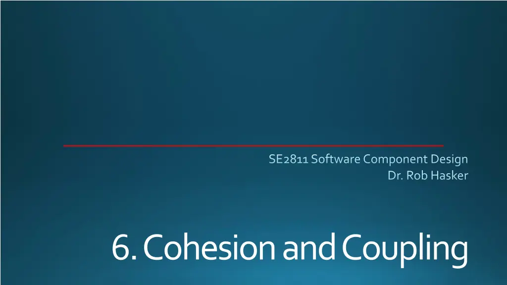 se2811 software component design n.w