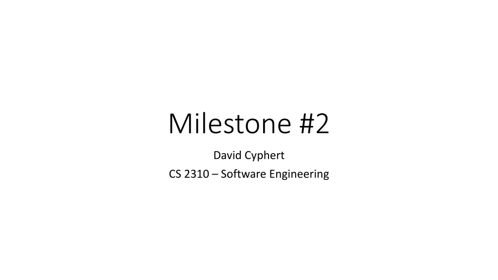 milestone 2 n.w