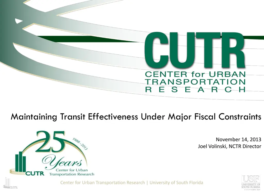 maintaining transit effectiveness under major n.w