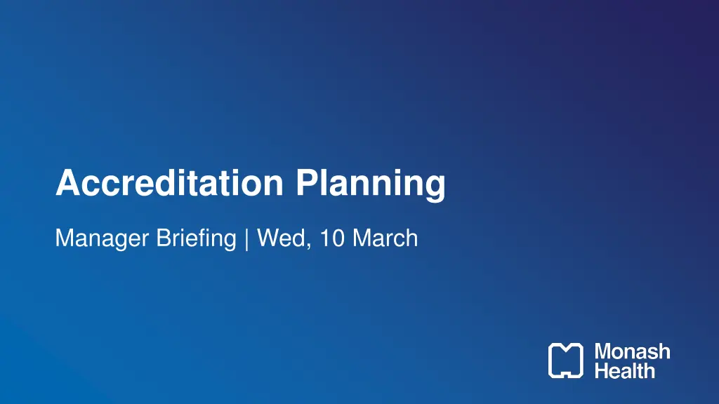 accreditation planning n.w
