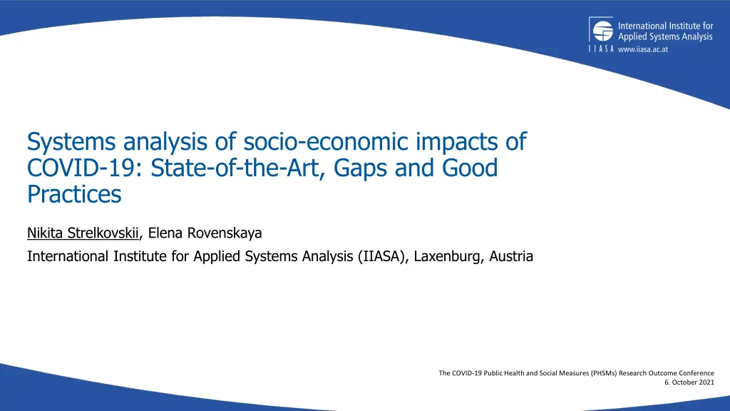 systems analysis of socio economic impacts n.w