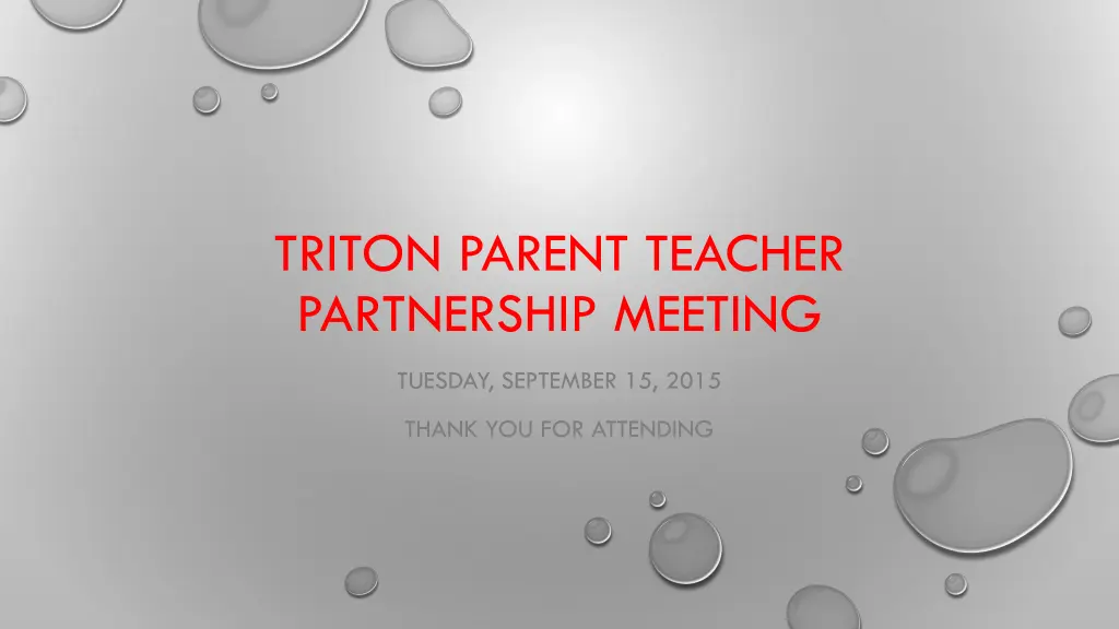 triton parent teacher partnership meeting n.w