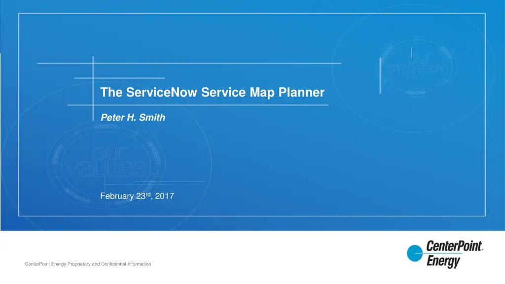 the servicenow service map planner n.w