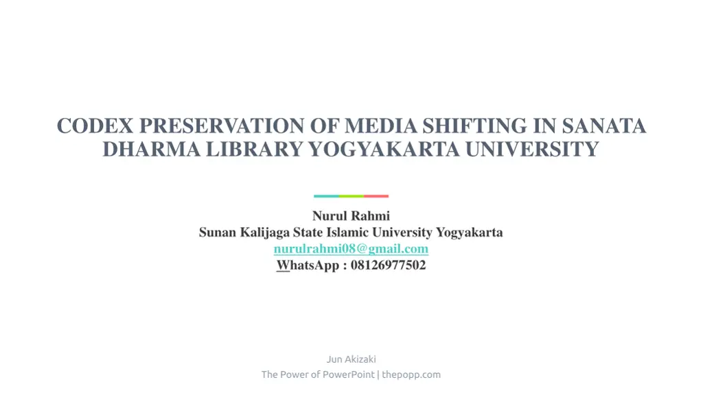 codex preservation of media shifting in sanata n.w