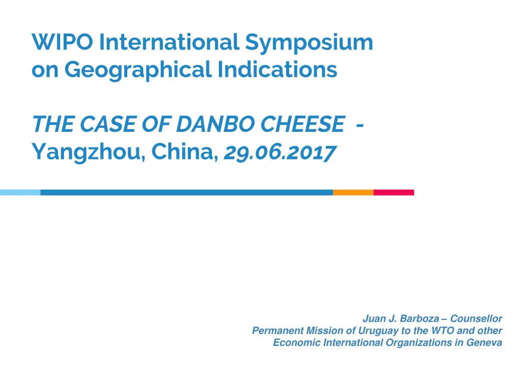 wipo international symposium on geographical n.w