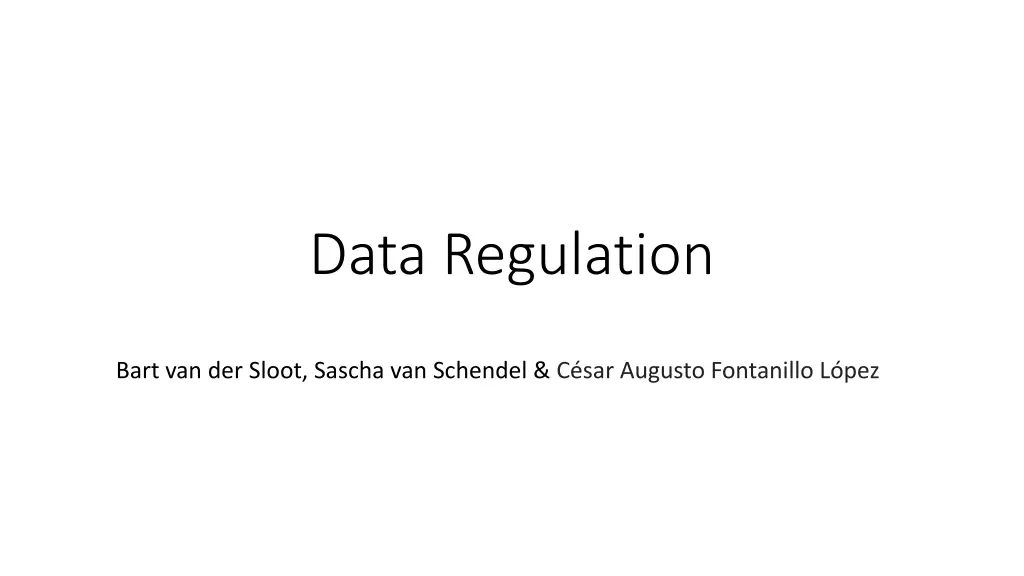 data regulation n.w