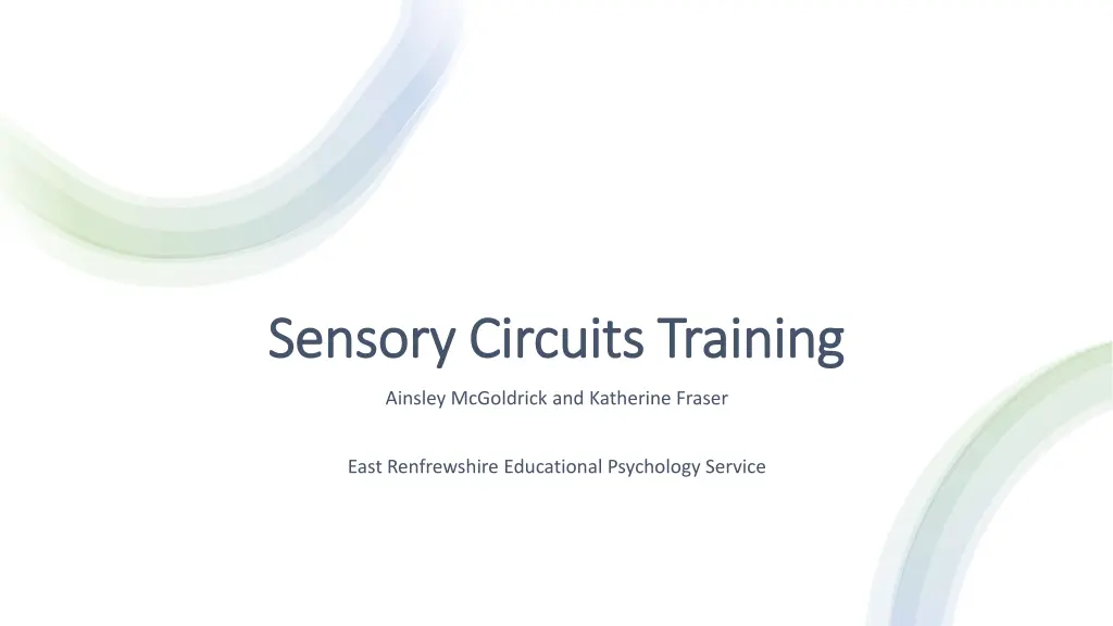 sensory circuits training sensory circuits n.w