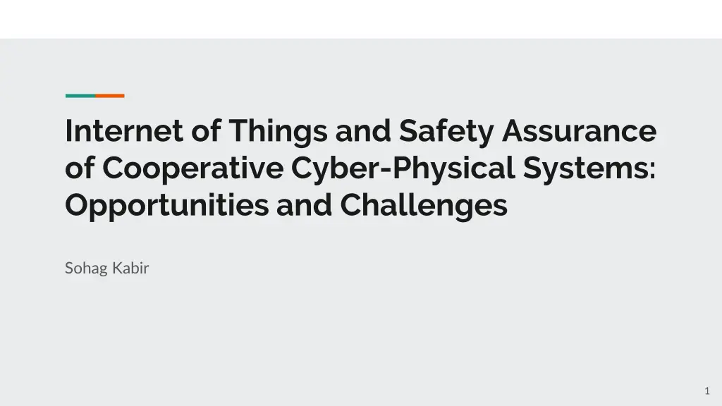 internet of things and safety assurance n.w