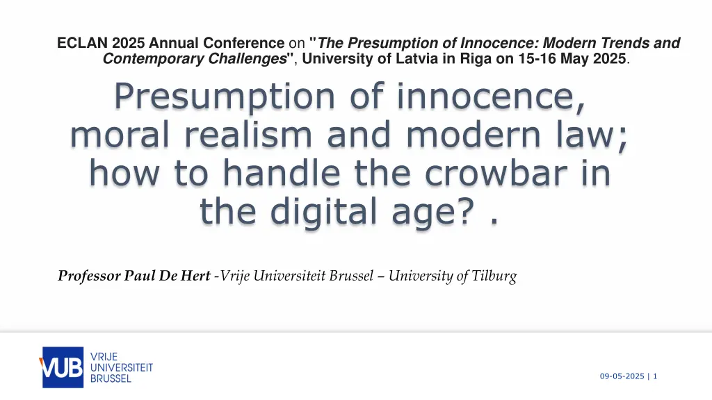 eclan 2025 annual conference on the presumption n.w