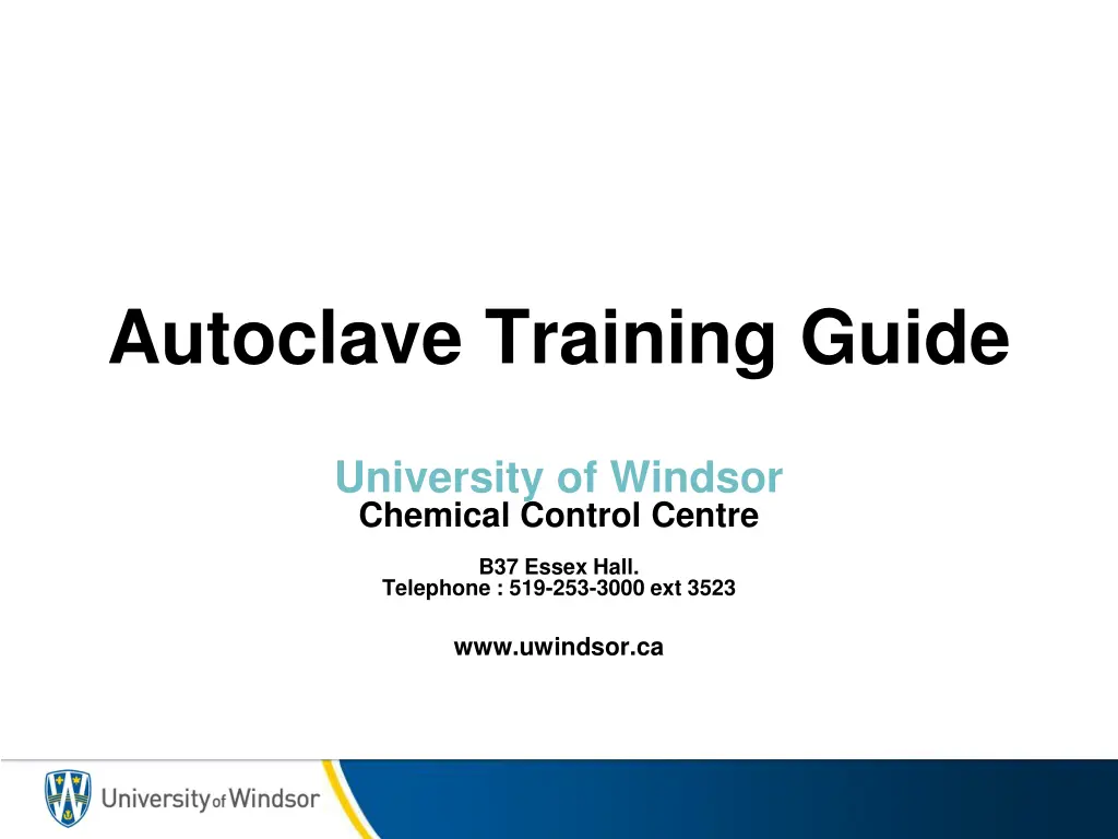 autoclave training guide n.w