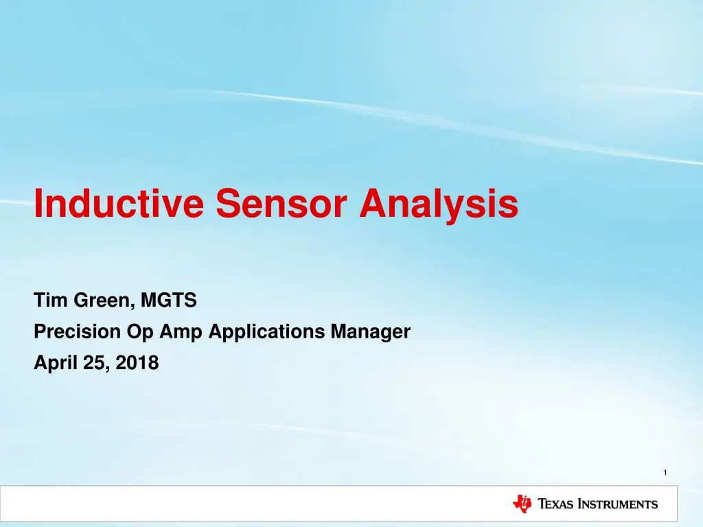 inductive sensor analysis n.w