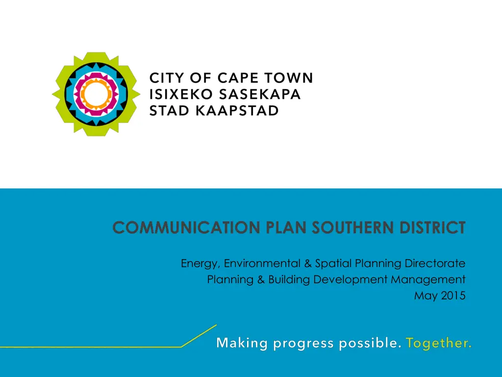 communication plan southern district n.w
