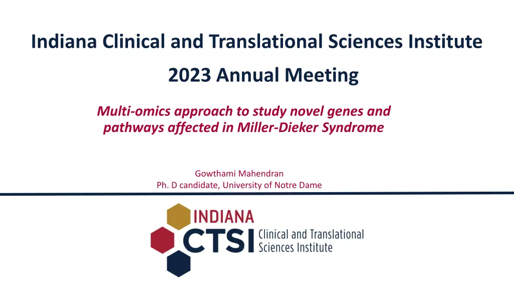 indiana clinical and translational sciences n.w