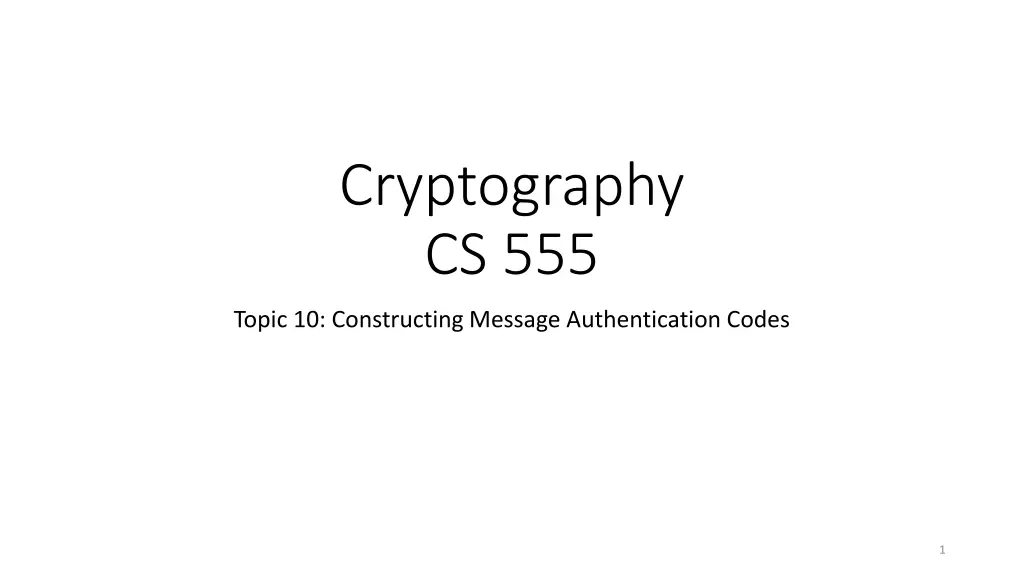 cryptography cs 555 n.w