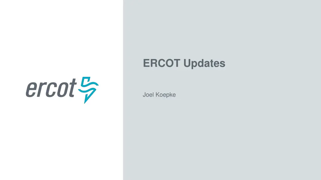 ercot updates n.w
