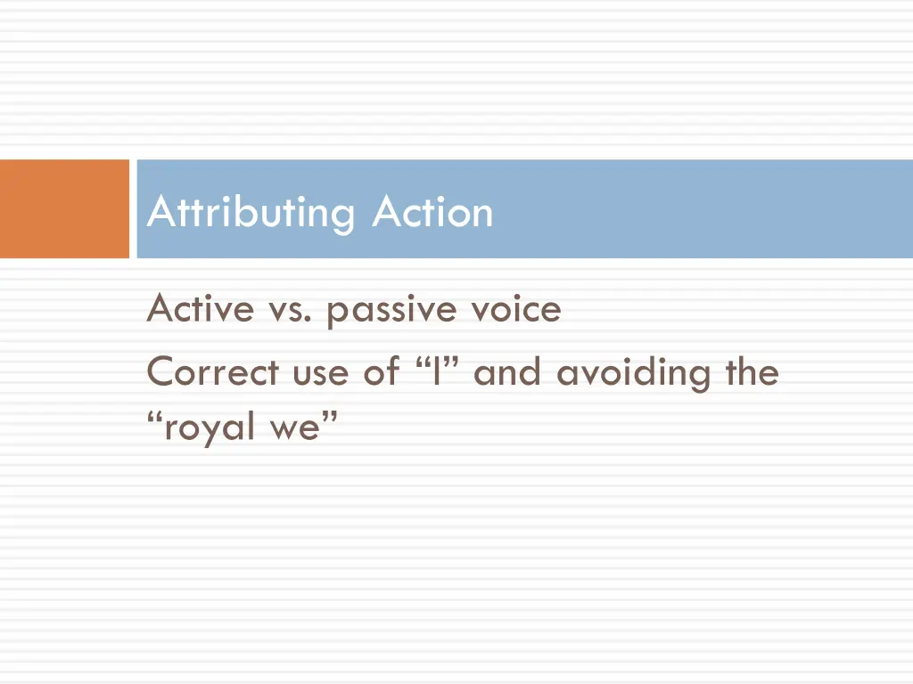 attributing action n.w