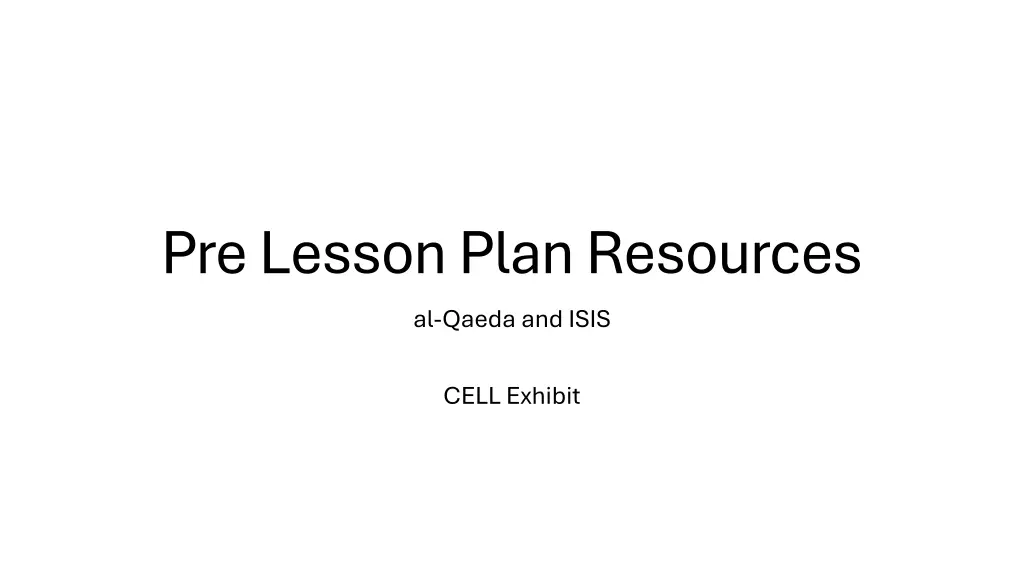 pre lesson plan resources al qaeda and isis n.w