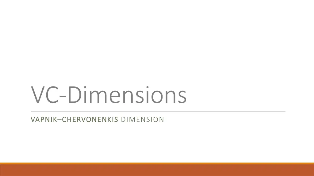 vc dimensions n.w
