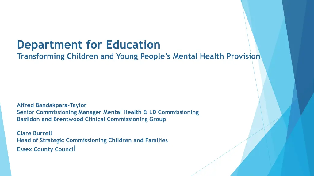 department for education transforming children n.w