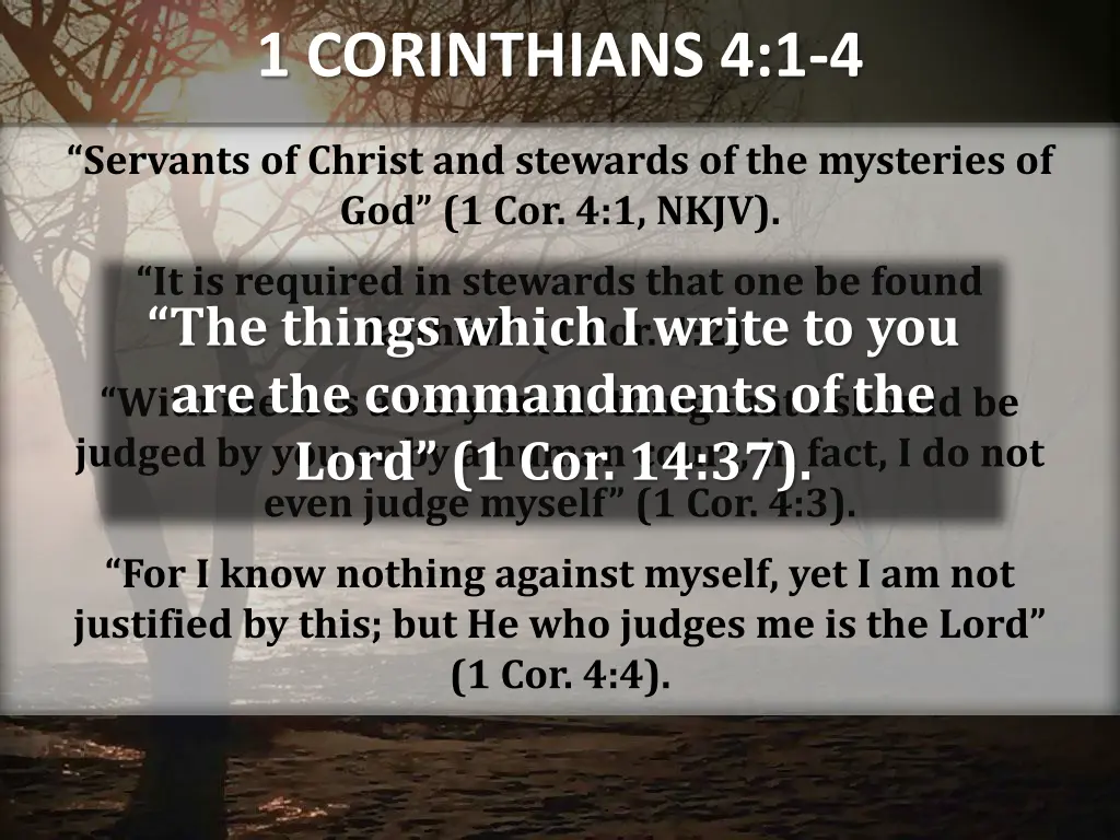 1 corinthians 4 1 4 n.w