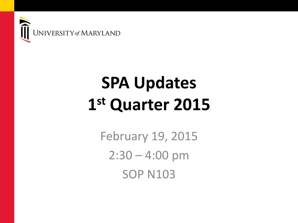 spa updates 1 st quarter 2015 n.w