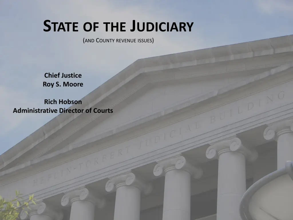 s tate of the j udiciary and c ounty revenue n.w