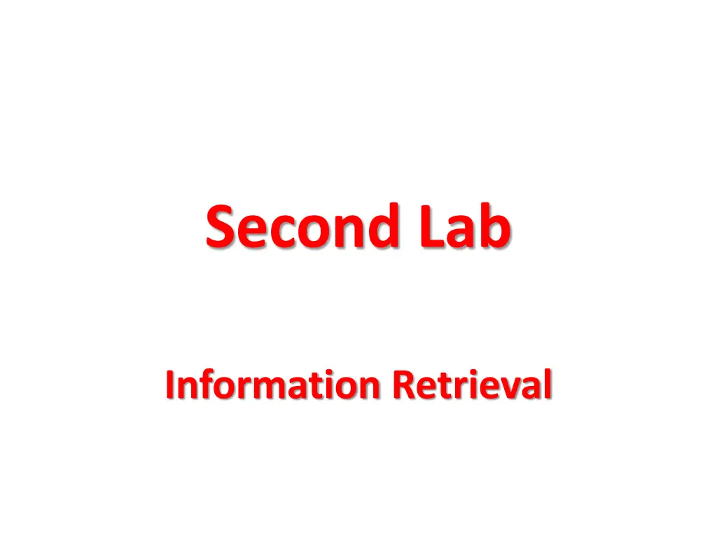 second lab n.w