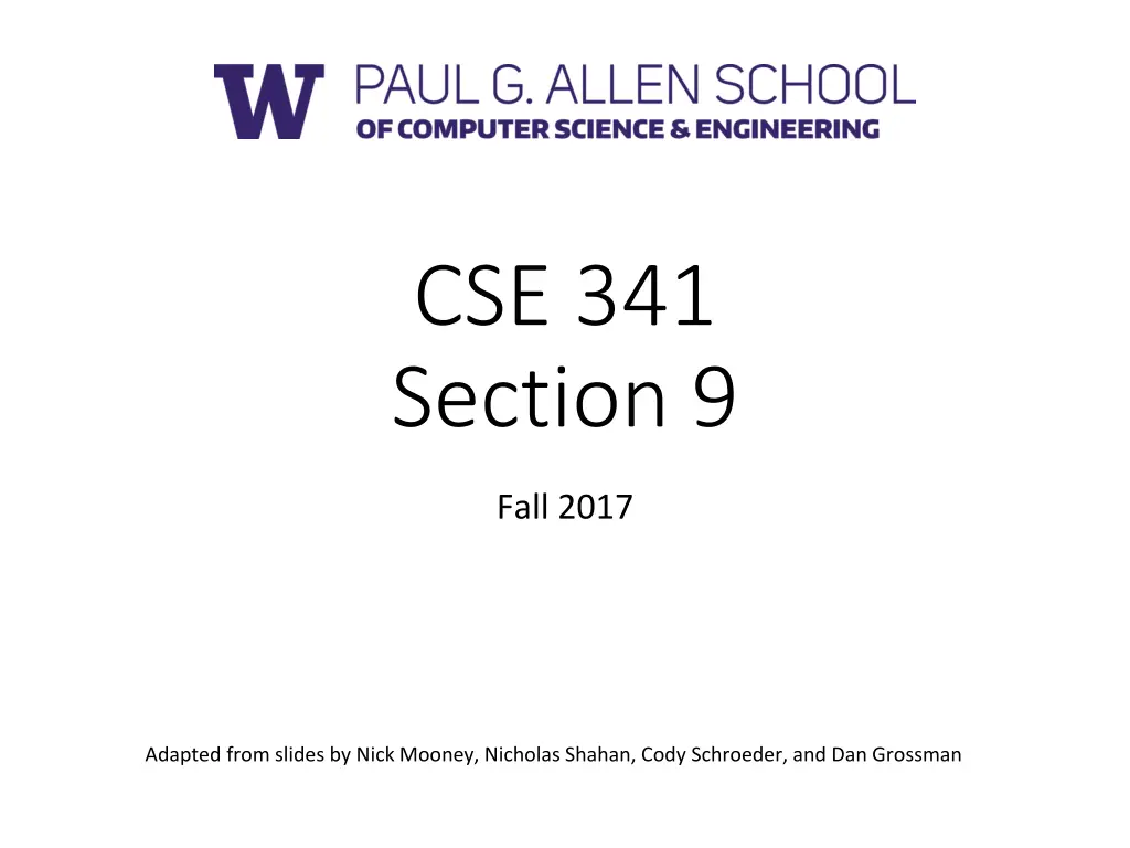 cse 341 section 9 n.w