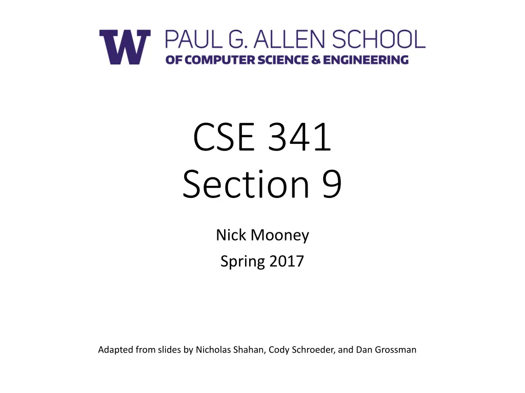 cse 341 section 9 n.w