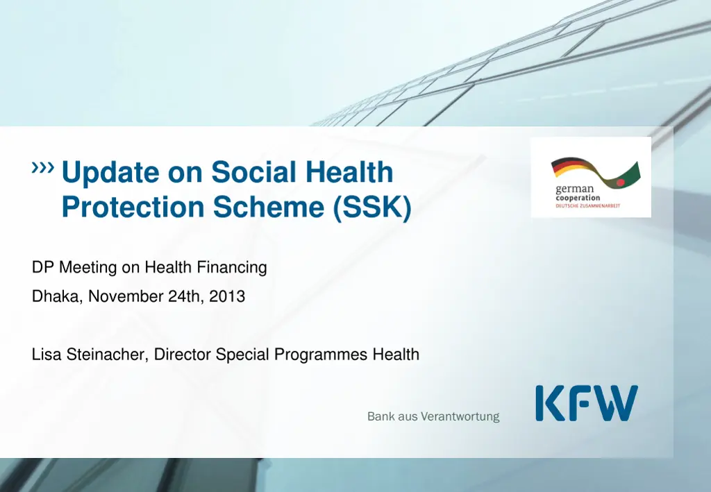 update on social health protection scheme ssk n.w
