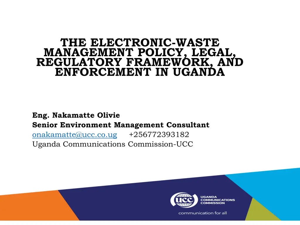 the electronic waste management policy legal n.w