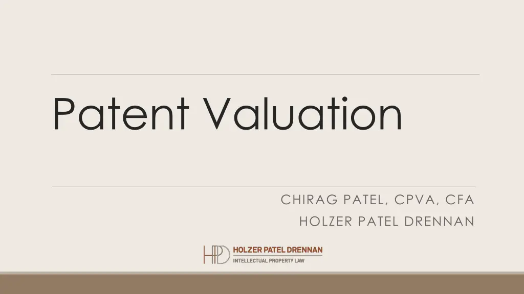 patent valuation n.w